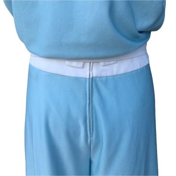 Tennis Star Vintage 70s Women's 3 Piece Crop Top Wide Leg Pants Beachwear Set - Picture 8 of 16